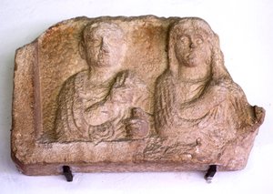 Stele, 2 Porträts Optata Fada und Lucio Valio Rufo, 1. Jahrhundert