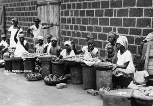 Straßenhändler, Freetown, Sierra Leone, 20. Jahrhundert