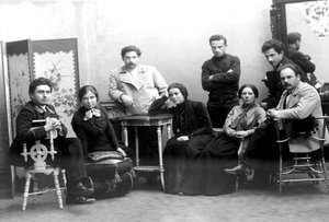 Studenten, Mitglieder einer revolutionären Zelle in St. Petersburg, Russland, 1908