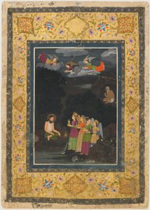 Sultan Ibrahim ibn Adham von Balkh von Engeln besucht von Unbekannt