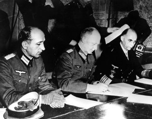 Kapitulation von Nazi-Deutschland, Reims, Frankreich, 7. Mai 1945