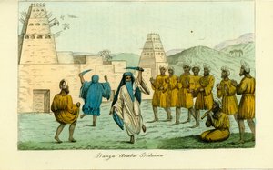 Schwerttanz von nomadischen Beduinen-Arabern in der Nähe des Tals der Könige in Theben von Giovanni Battista Belzoni