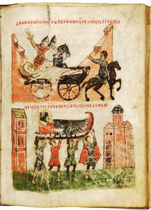 Geschichte der Heiligen Boris und Gleb, zweite Hälfte des 14. Jahrhunderts von Unbekannt