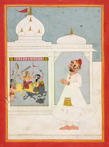 Thakur Ajit Singh verehrt die Göttin