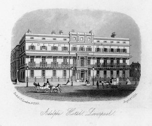 Das Adelphi Hotel, Liverpool, Merseyside, 1864 von Unbekannt