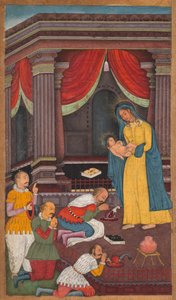 Die Anbetung der Hirten, aus einem Spiegel der Heiligkeit Mirat al-quds von Pater Jerome Xavier von Unbekannt