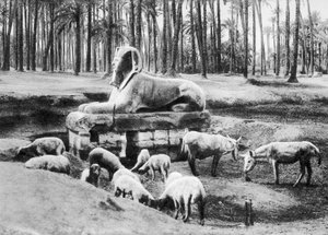 Die Alabaster-Sphinx, Kairo, Ägypten, ca. 1920er Jahre