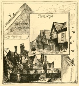 Die Armenhäuser, Audley End, und Church Street, Saffron Walden, 1898