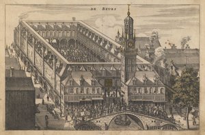 Die Amsterdamer Börse, frühes 17. Jahrhundert von Unbekannt