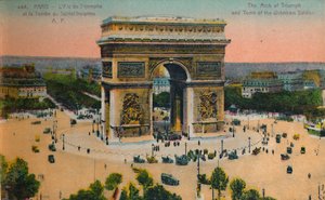 Der Arc de Triomphe und das Grab des unbekannten Soldaten, Paris von Unbekannt