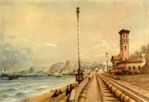 Die atmosphärische Eisenbahn in Dawlish, 1847, 1945 von Unbekannt