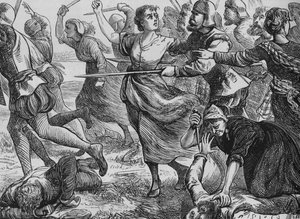 Die Schlacht von Ancrum Moor, 27. Februar 1545, um 1880 von Unbekannt