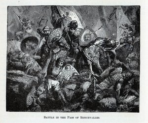 Die Schlacht am Roncevaux-Pass, 1882 von Unbekannt