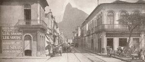 Das Botafogo-Ende der modischen Rua Sao Clemente. Corcovado in der Ferne, 1914 von Unbekannt
