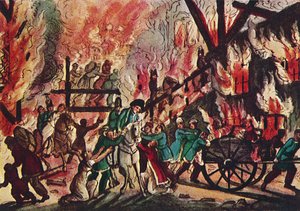 Die Verbrennung Moskaus: Ein großes militärisches und Reiterspektakel, 1942