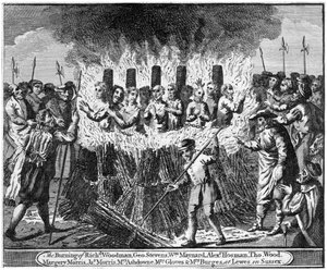 Die Verbrennung von Richard Woodman und neun weiteren protestantischen Märtyrern in Lewes, Sussex