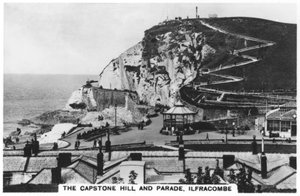 Der Capstone Hill und die Parade, Ilfracombe, 1936