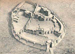 Die Burg von Sendshirli in Nordsyrien, ca. 1902, 1903 von Unbekannt