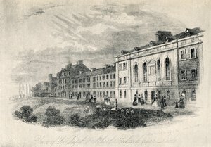 Die Kapelle und Schulen, Fulneck bei Leeds, 19. Jahrhundert