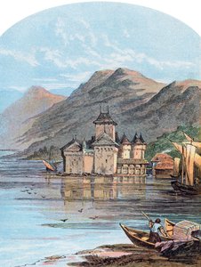 Das Schloss Chillon, Genfersee, Schweiz, 1864
