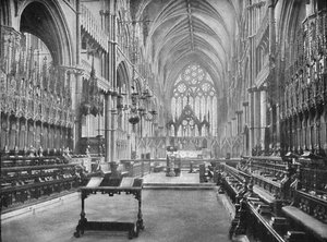 Der Chor, Lincoln Cathedral, 1902 von Unbekannt