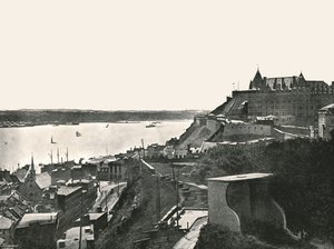 Die Zitadelle und der St. Lawrence Fluss, Quebec, Kanada, 1895
