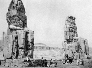 Die Kolosse von Memnon, Luxor Theben, Ägypten von Unbekannt