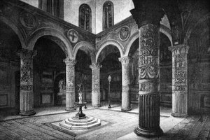 Der Hof des Palazzo Vecchio, Florenz, Italien, 1882 von Unbekannt