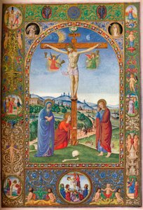 Die Kreuzigung: mit der Jungfrau, Maria Magdalena und St. Johannes, um 1500, 1937 von Unbekannt