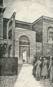 Die Schuldnertür, Newgate-Gefängnis, London, 1821, 1938 von Unbekannt