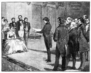 Die Deputation, London und Dublin vor der Königin, ca. 1840er Jahre, 1900 von Unbekannt