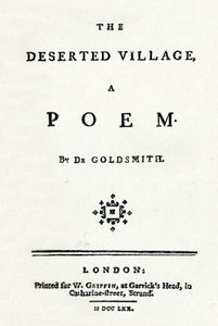Das verlassene Dorf, ein Gedicht, um 1770