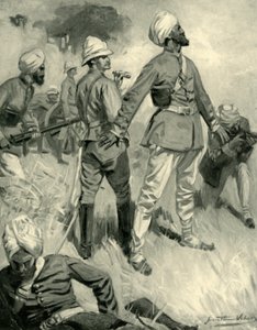 Die Hingabe des Sikh-Ordonnanz von General Roberts in Spingawi, 1901