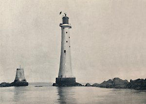 Der Eddystone-Leuchtturm - Zeigt die Felsen, 1895 von Unbekannt