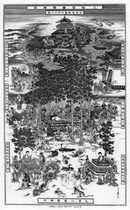 Die acht Ereignisse des Nirvana von Sakyamuni, 18. Jahrhundert, 1886 von Unbekannt