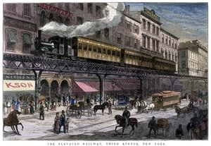 Die Hochbahn, Third Avenue, New York von Unbekannt