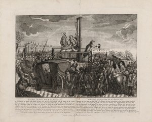 Die Hinrichtung von Ludwig XVI. auf dem Place de la Révolution am 21. Januar 1793, ca. 1793