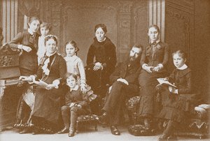 Die Familie des Sammlers, Mäzens und Gründers der Galerie Pavel Tretyakov