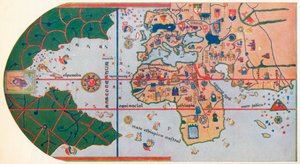 Die erste Karte, die Amerika zeigt, 1500, 1912