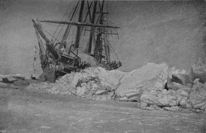 Die Fram nach einem Eisdruck. 10. Januar 1895, 1895-1897