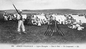 Die Französische Fremdenlegion in ihrem Lager, ca. 1910