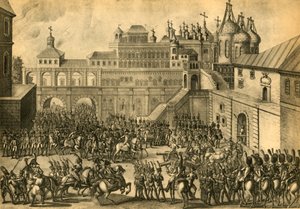 Die Franzosen betreten die Stadt Moskau, September 1812, 1921 von Unbekannt