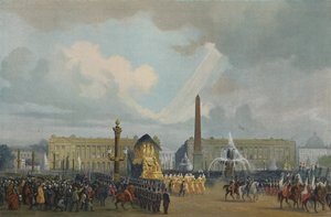 Der Trauerzug Napoleons auf dem Place De La Concorde, 15. Dezember 1840 von Unbekannt