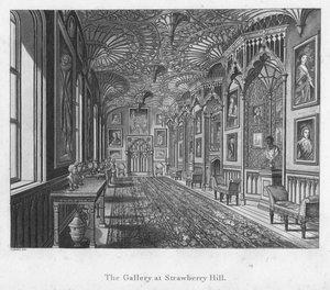 Die Galerie in Strawberry Hill, um 1792