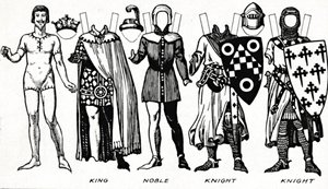 Die Galerie der britischen Kostüme: Kleid getragen in der Regierungszeit des ersten Edward, ca. 1934 von Unbekannt