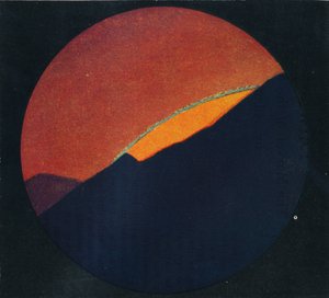 Der grüne Blitz bei Sonnenuntergang, seltenste prismatische Farbe, die von der Atmosphäre gebrochen wird, um 1935