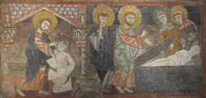 Die Heilung des Blinden und die Auferweckung des Lazarus, erste Hälfte des 12. Jahrhunderts, möglicherweise 1129-34