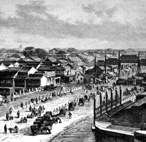Die Hauptstraße, Peking, um 1890 von Unbekannt