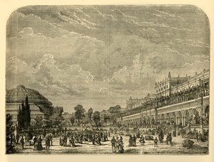 Der Gartenbau und das Ausstellungsgebäude, ca. 1876