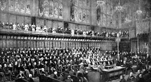 Das House of Lords während der Home Rule Debatte